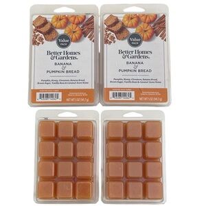 Better Homes & Gardens Banana & Pumpkin Bread Melting Wax Cubes 2-Pack Bundle